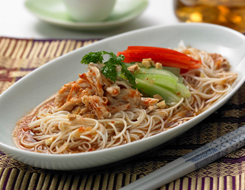 Chinese Style Somen with Spicy Chicken Breast