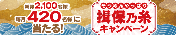 そうめんやっぱり揖保乃糸キャンペーン