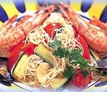 魚介類のそうめんペスカトーレ